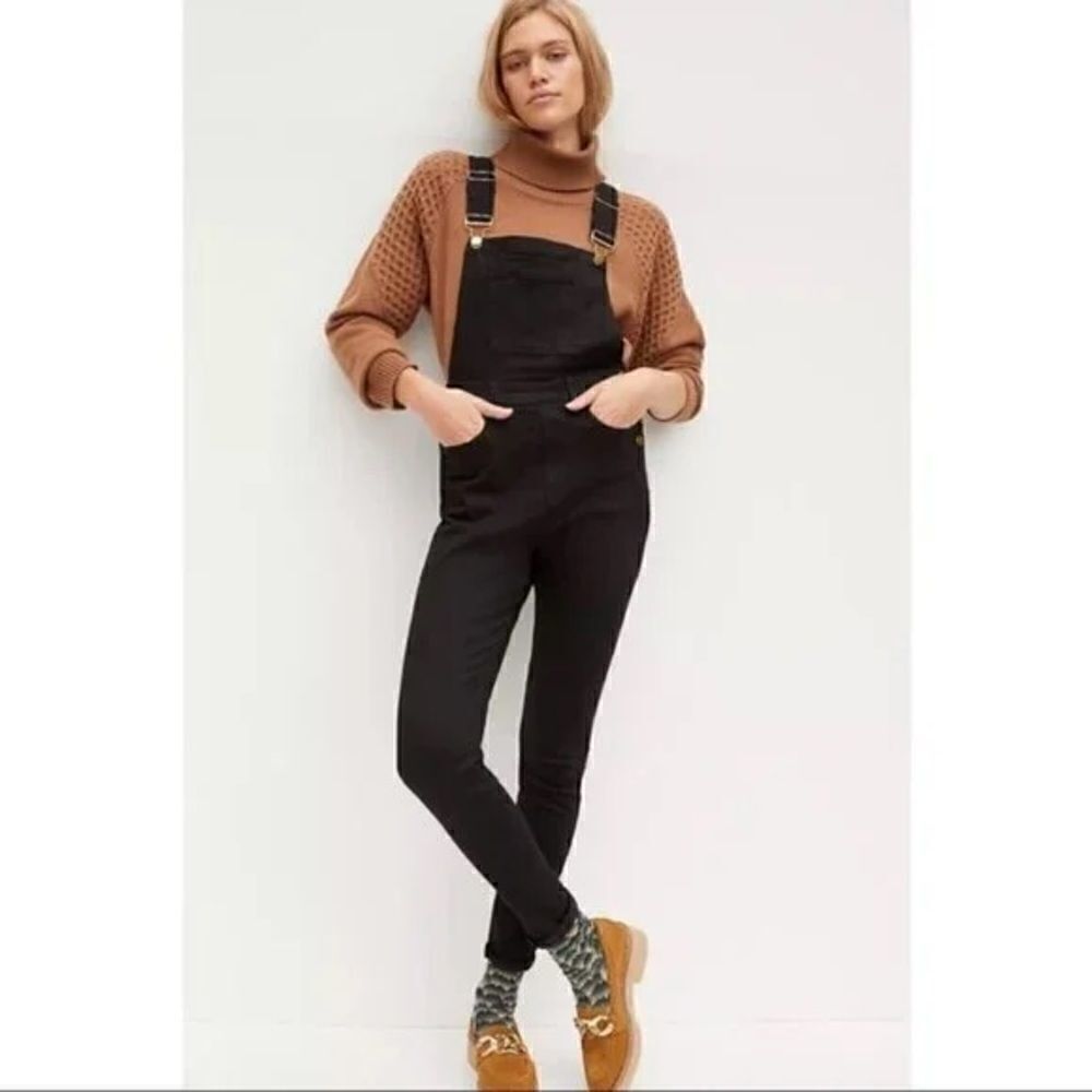 NEW Anthropologie WhoWoreWhat Danielle Bernstein Lucile Denim Overalls Small